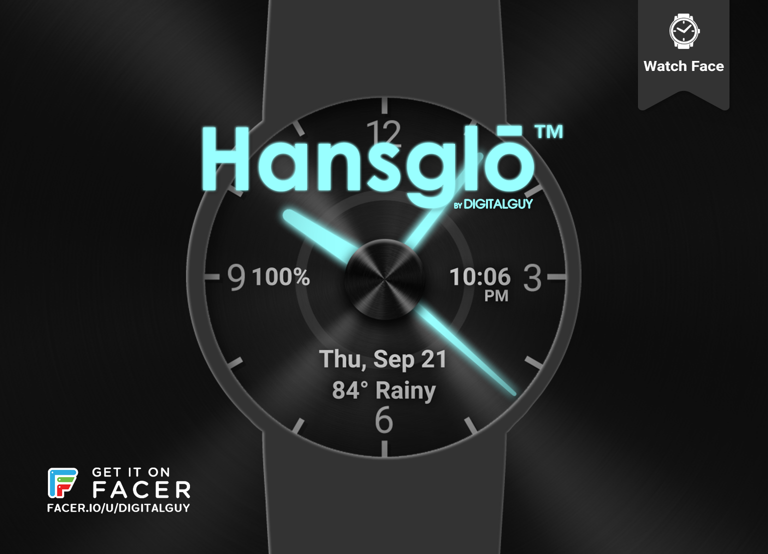 HansglÅ minimalist smartwatch face preview